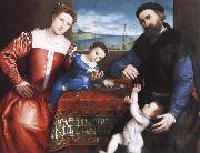 Giovanni della Volta with His Wife and Children, Lorenzo Lotto